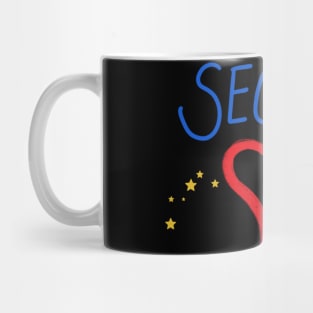 Secretly A Superhero - LOE Michigan (scribble font) Mug